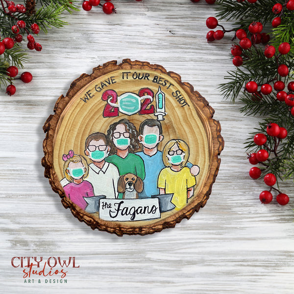 Covid Family Ornament